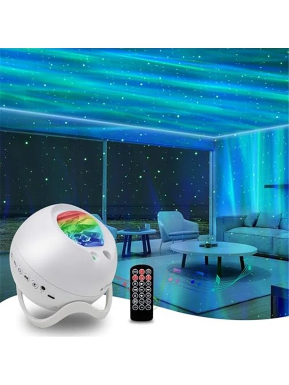 Star Projector,Northern Lights Projector,with Bluetooth Speaker,White Noise